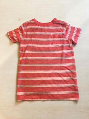 Carter's Red & White Striped Cotton Pocket Tee